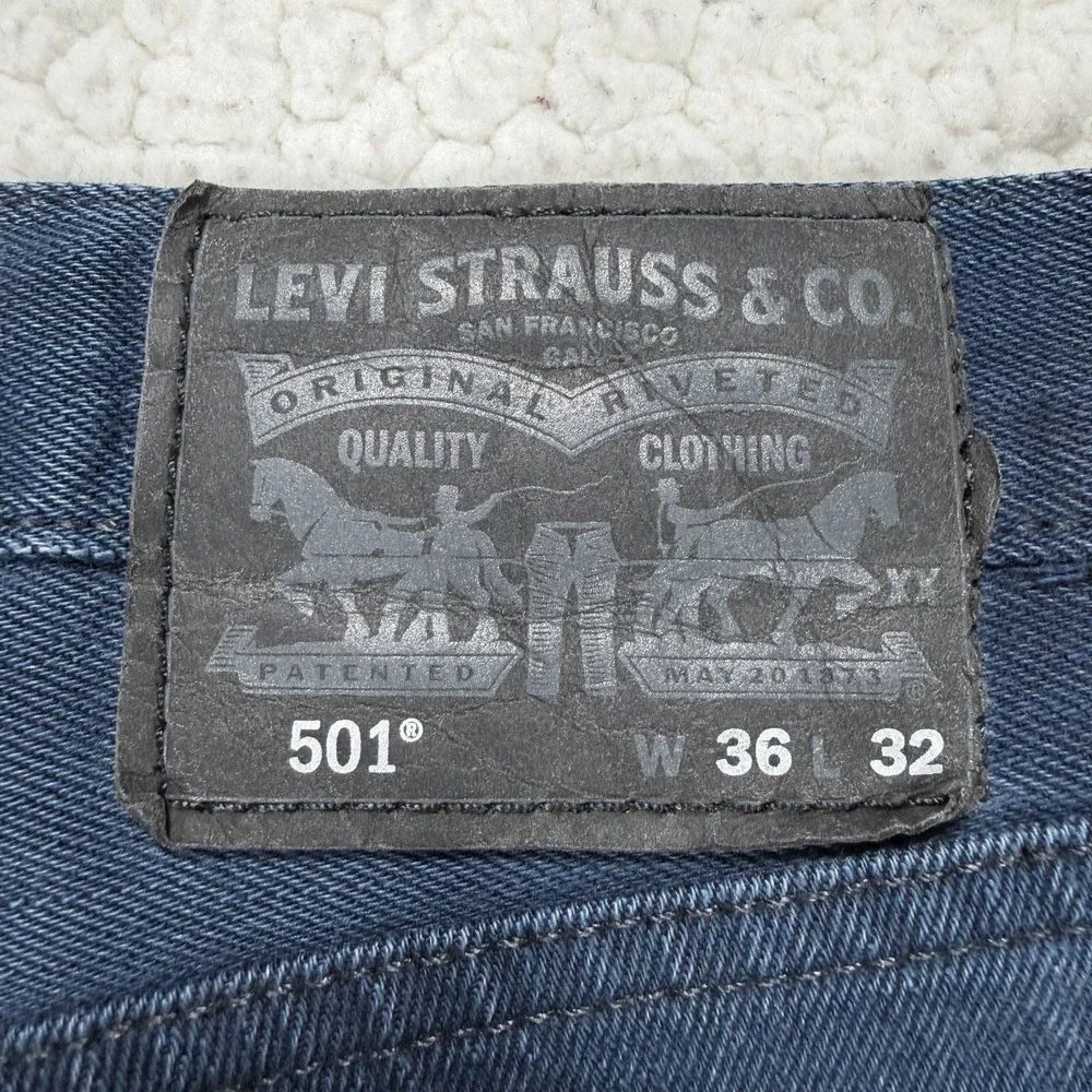 Levi's 501 Straight Jeans Men's 36x32 (Actual 35x30) Streetwear Grunge Normcore